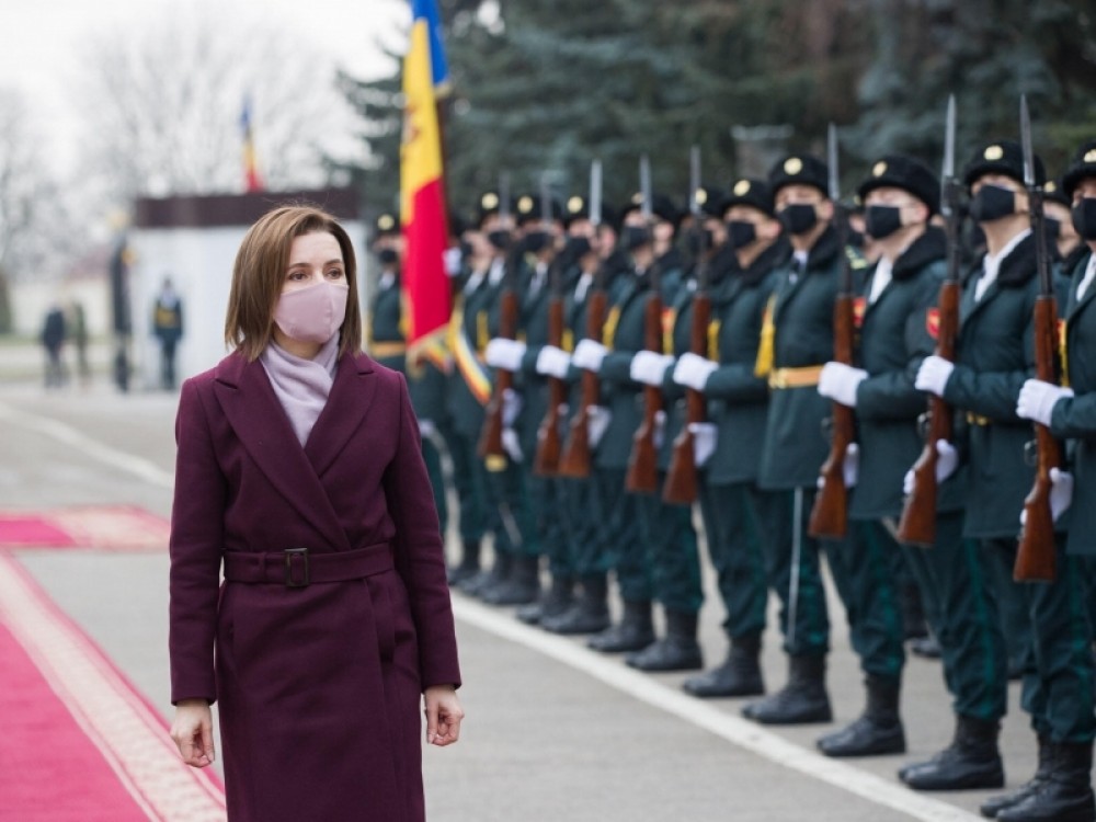 Maia Sandu a participat la ceremonia de detașare a contingentului Armatei Naționale în misiunea KFOR din Kosovo